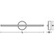 Elizabeth LED 24 inch Light Antique Brass Vanity Light Wall Light